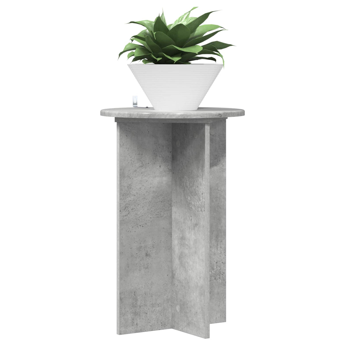 vidaXL Plant Stand 2 pcs Concrete Grey Ø40 x 60 cm Engineered Wood
