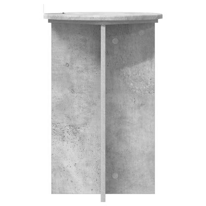 vidaXL Plant Stand 2 pcs Concrete Grey Ø40 x 60 cm Engineered Wood