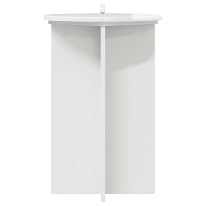 vidaXL Plant Stand 2 pcs High Gloss White Ø40 x 60 cm Engineered Wood