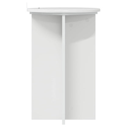 vidaXL Plant Stand 2 pcs High Gloss White Ø40 x 60 cm Engineered Wood