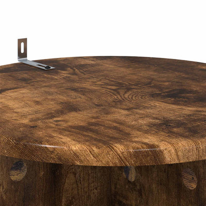 vidaXL Plant Stand 2 pcs Smoked Oak Ø40 x 60 cm Engineered Wood