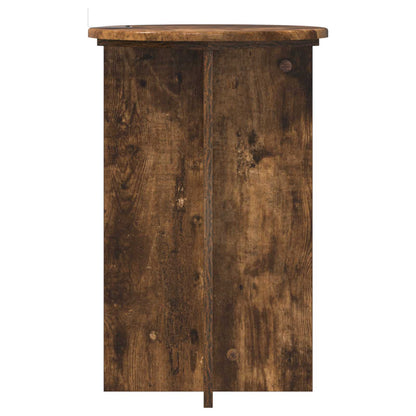 vidaXL Plant Stand 2 pcs Smoked Oak Ø40 x 60 cm Engineered Wood