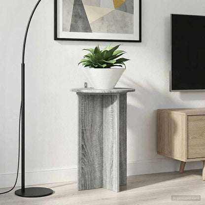 vidaXL Plant Stand 2 pcs Grey Sonoma Ø40 x 60 cm Engineered Wood