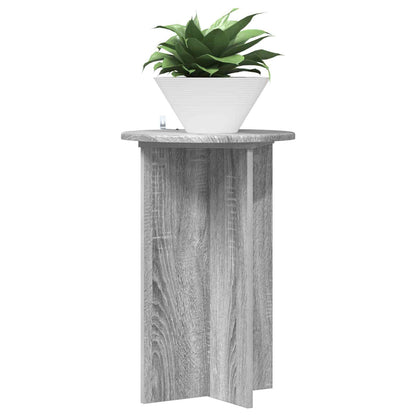 vidaXL Plant Stand 2 pcs Grey Sonoma Ø40 x 60 cm Engineered Wood