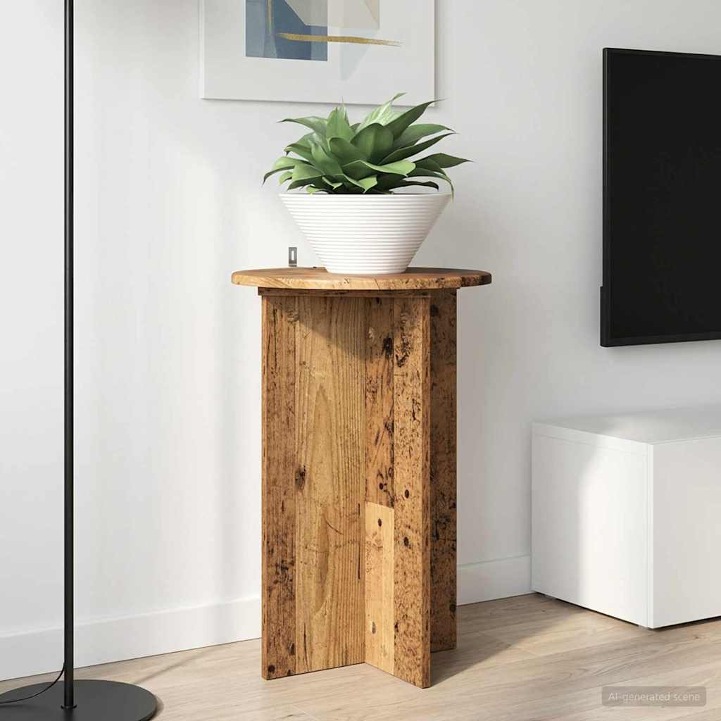vidaXL Plant Stand 2 pcs Old Wood Ø40 x 60 cm Engineered Wood