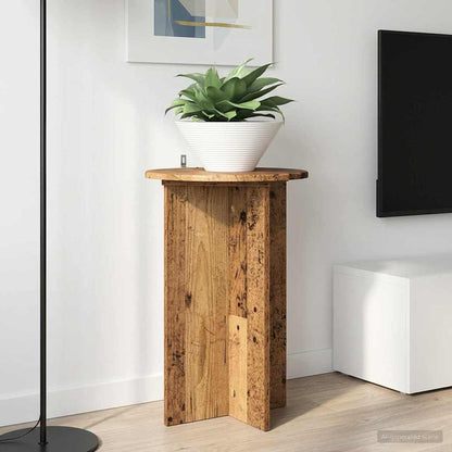 vidaXL Plant Stand 2 pcs Old Wood Ø40 x 60 cm Engineered Wood