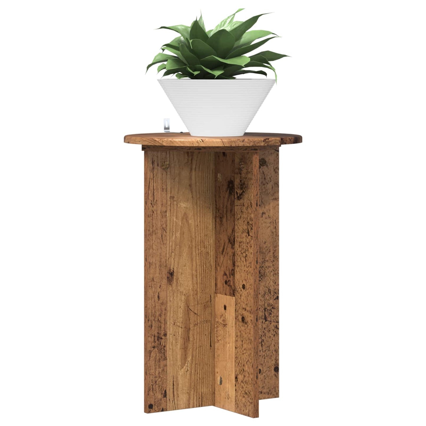 vidaXL Plant Stand 2 pcs Old Wood Ø40 x 60 cm Engineered Wood