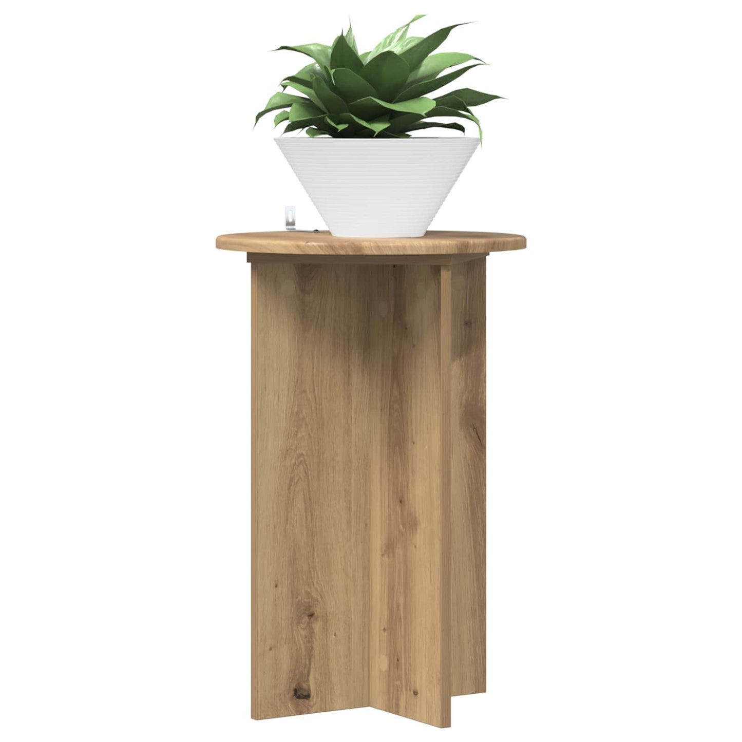 vidaXL Plant Stand 2 pcs Artisan Oak Ø40 x 60 cm Engineered Wood