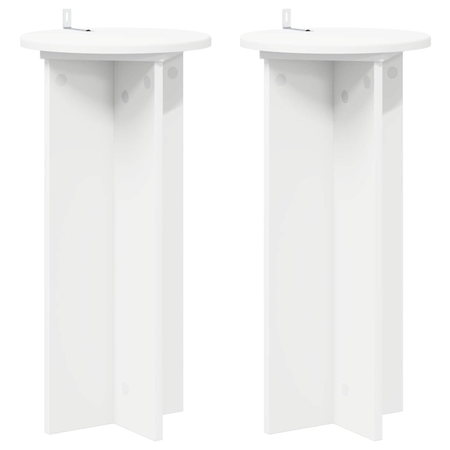 vidaXL Plant Stand 2 pcs White Ø29.5 x 60 cm Engineered Wood