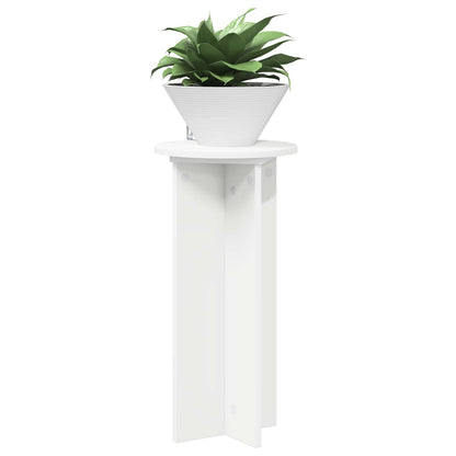 vidaXL Plant Stand 2 pcs White Ø29.5 x 60 cm Engineered Wood