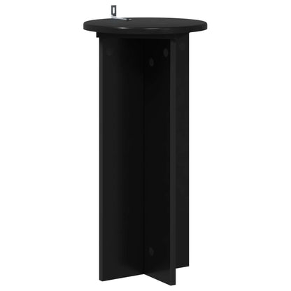 vidaXL Plant Stand 2 pcs Black 29.5 x 29.5 x 60 cm Engineered Wood