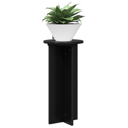 vidaXL Plant Stand 2 pcs Black 29.5 x 29.5 x 60 cm Engineered Wood