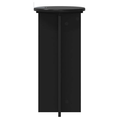 vidaXL Plant Stand 2 pcs Black 29.5 x 29.5 x 60 cm Engineered Wood