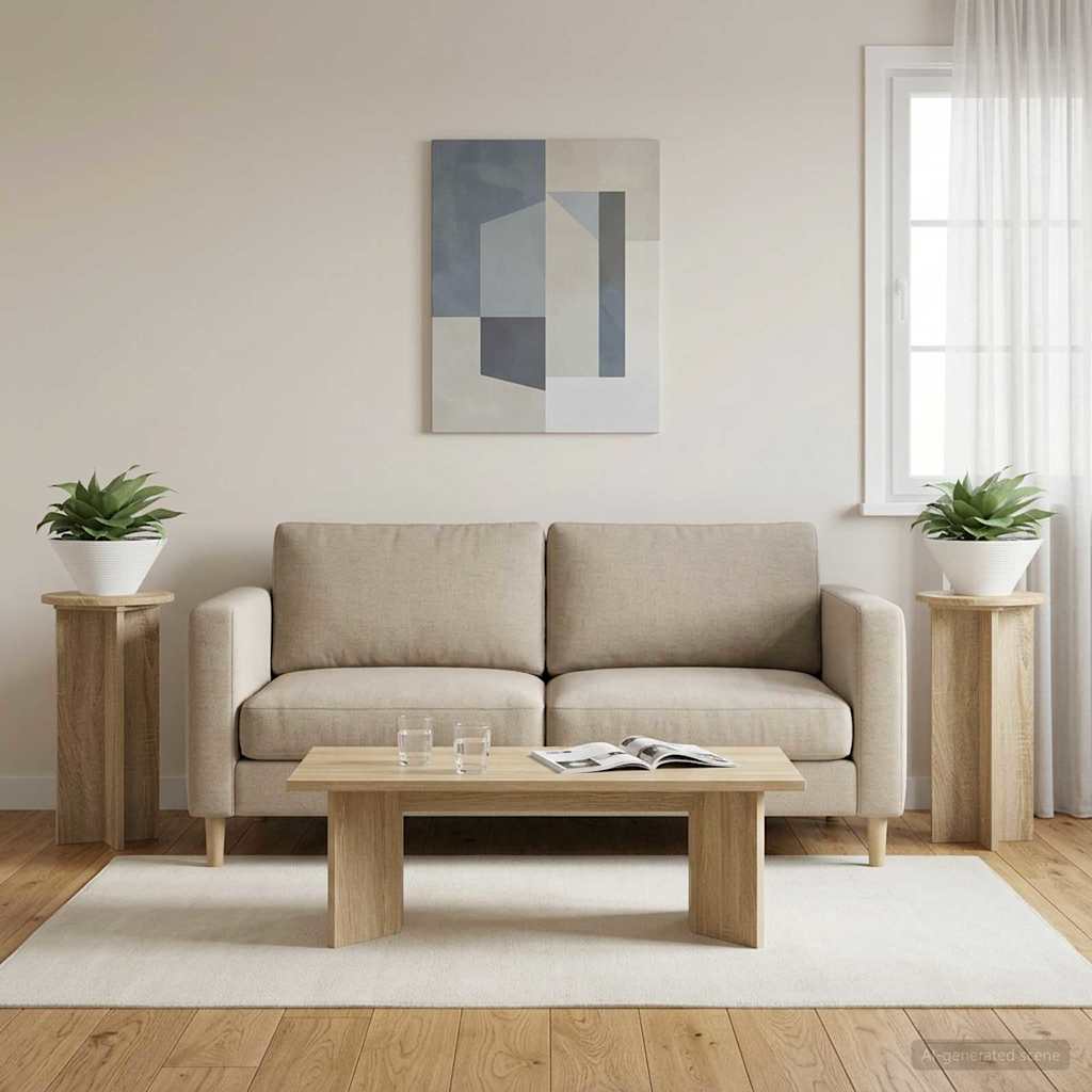 vidaXL Plant Stand 2 pcs Sonoma Oak 29.5 x 29.5 x 60 cm