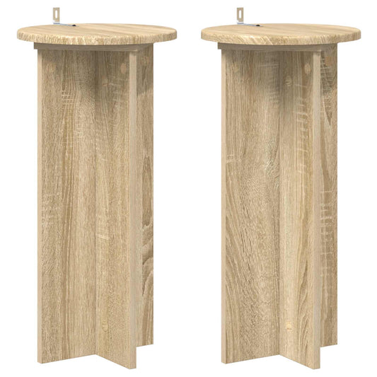 vidaXL Plant Stand 2 pcs Sonoma Oak 29.5 x 29.5 x 60 cm