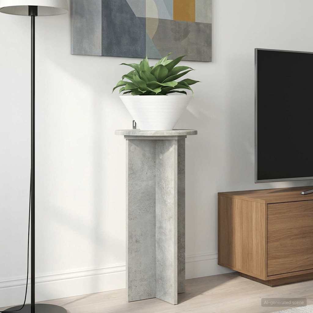 vidaXL Plant Stand 2 pcs Concrete Grey 29.5 x 29.5 x 60 cm