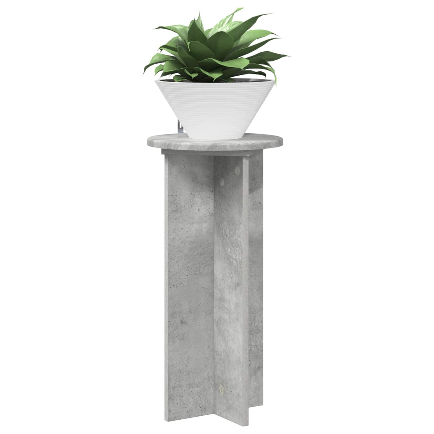 vidaXL Plant Stand 2 pcs Concrete Grey 29.5 x 29.5 x 60 cm