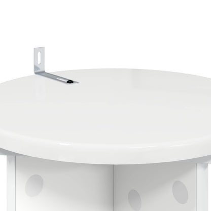 vidaXL Plant Stand 2 pcs High Gloss White 29.5 x 29.5 x 60 cm