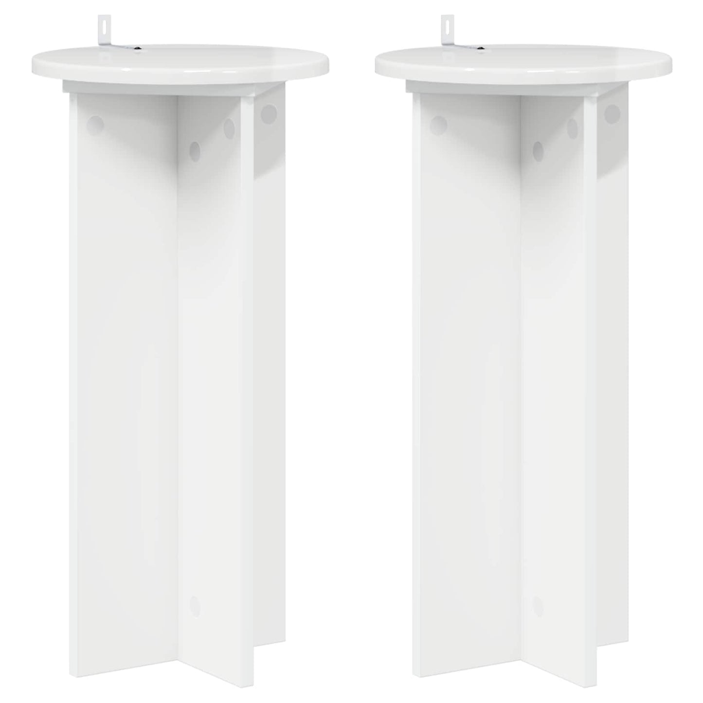 vidaXL Plant Stand 2 pcs High Gloss White 29.5 x 29.5 x 60 cm