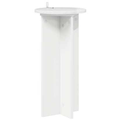 vidaXL Plant Stand 2 pcs High Gloss White 29.5 x 29.5 x 60 cm