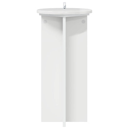 vidaXL Plant Stand 2 pcs High Gloss White 29.5 x 29.5 x 60 cm