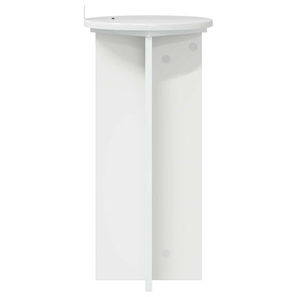 vidaXL Plant Stand 2 pcs High Gloss White 29.5 x 29.5 x 60 cm