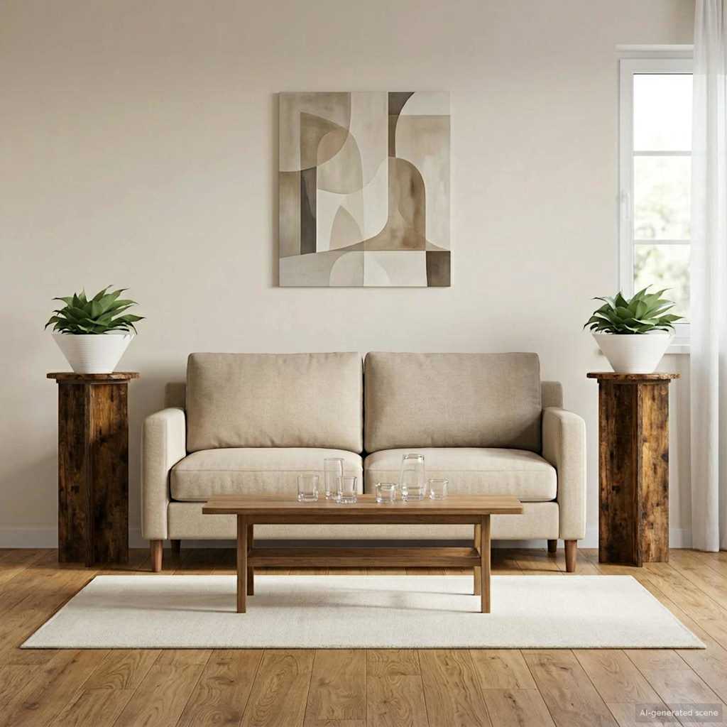 vidaXL Plant Stand 2 pcs Smoked Oak 29.5 x 29.5 x 60 cm