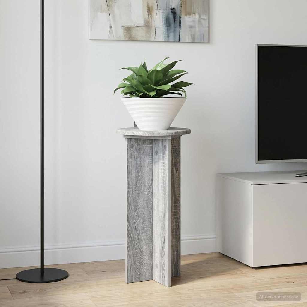 vidaXL Plant Stand 2 pcs Grey Sonoma 29.5 x 29.5 x 60 cm