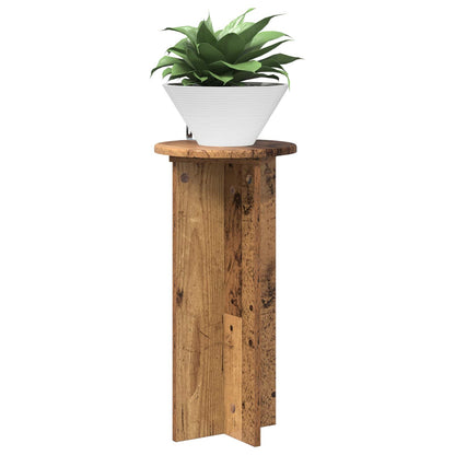 vidaXL Plant Stand 2 pcs Old Wood 29.5 x 29.5 x 60 cm Engineered Wood