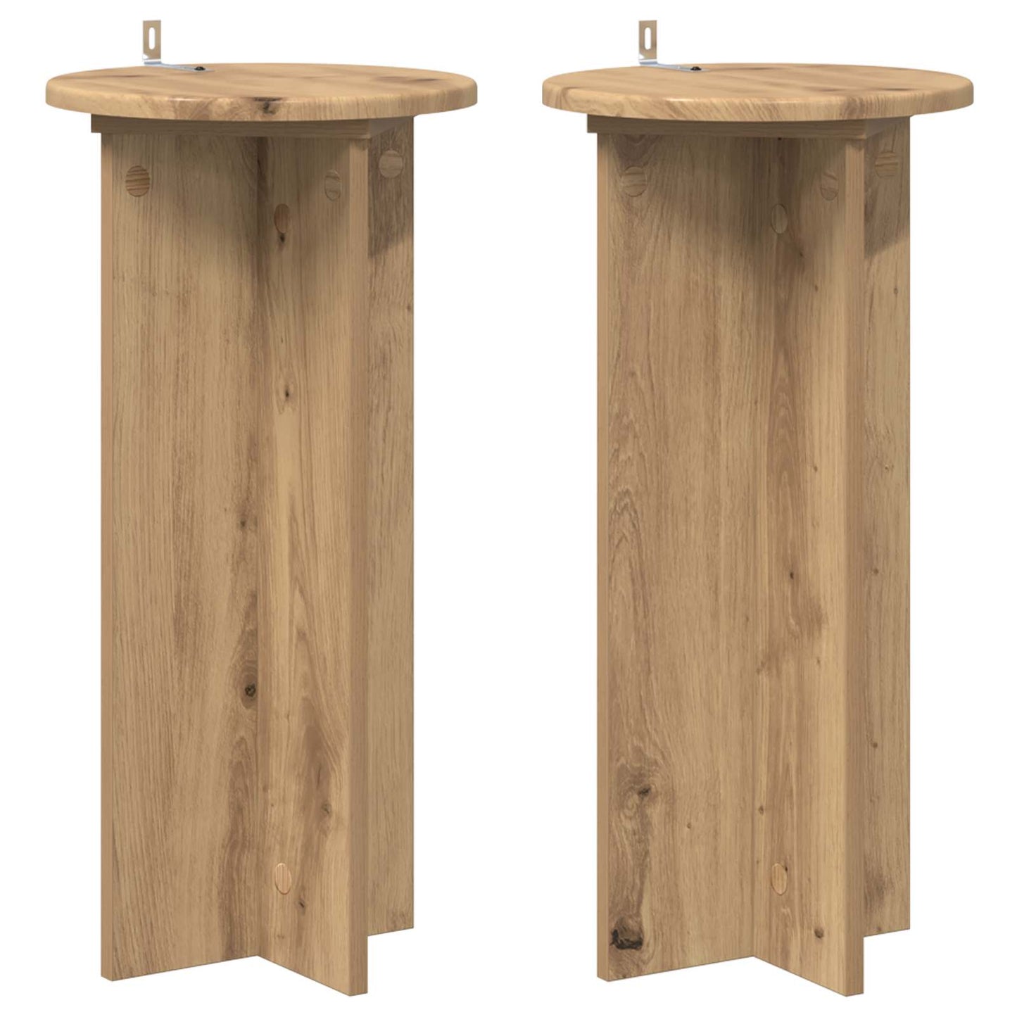 vidaXL Plant Stand 2 pcs Artisan Oak 29.5 x 29.5 x 60 cm