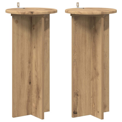 vidaXL Plant Stand 2 pcs Artisan Oak 29.5 x 29.5 x 60 cm