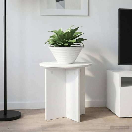 vidaXL Plant Stand 2 pcs White Ø40 x 40 cm Engineered Wood