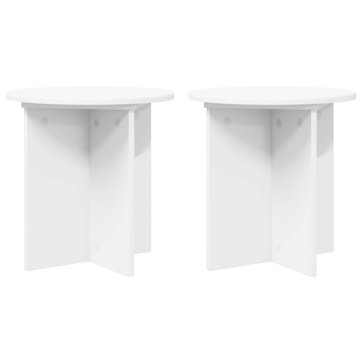 vidaXL Plant Stand 2 pcs White Ø40 x 40 cm Engineered Wood