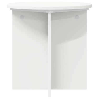 vidaXL Plant Stand 2 pcs White Ø40 x 40 cm Engineered Wood