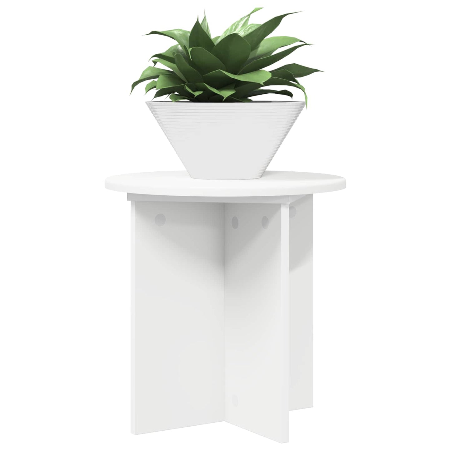 vidaXL Plant Stand 2 pcs White Ø40 x 40 cm Engineered Wood
