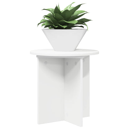 vidaXL Plant Stand 2 pcs White Ø40 x 40 cm Engineered Wood