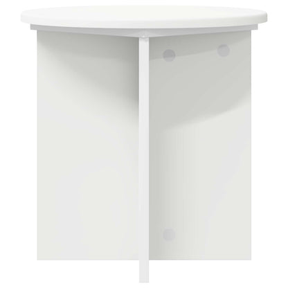 vidaXL Plant Stand 2 pcs White Ø40 x 40 cm Engineered Wood