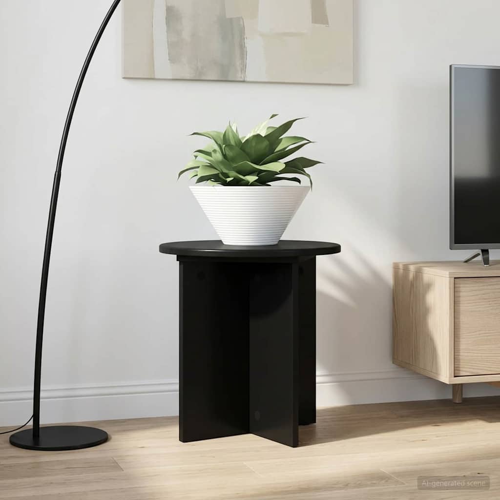 vidaXL Plant Stand 2 pcs Black 40 x 40 x 40 cm Engineered Wood