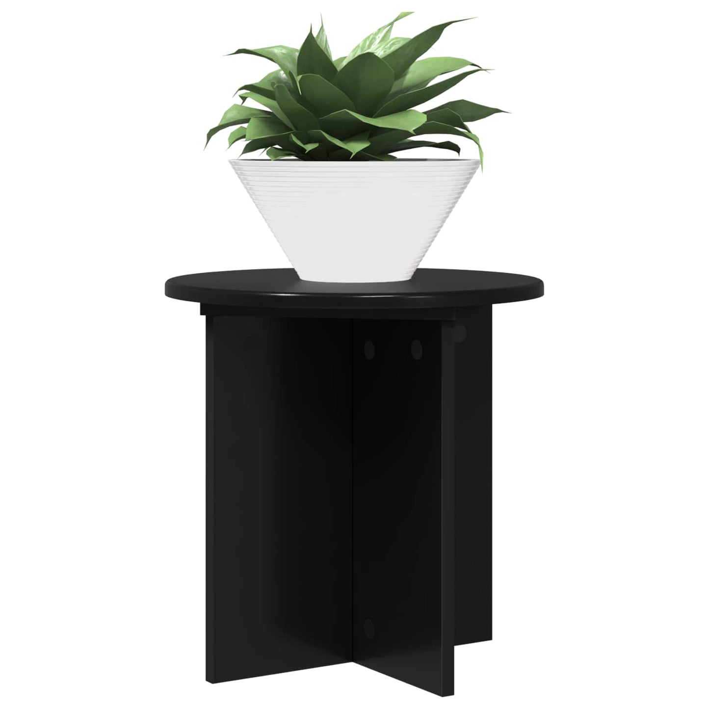 vidaXL Plant Stand 2 pcs Black 40 x 40 x 40 cm Engineered Wood