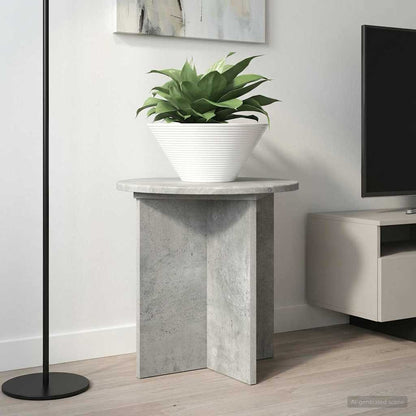 vidaXL Plant Stand 2 pcs Concrete Grey 40 x 40 x 40 cm Engineered Wood