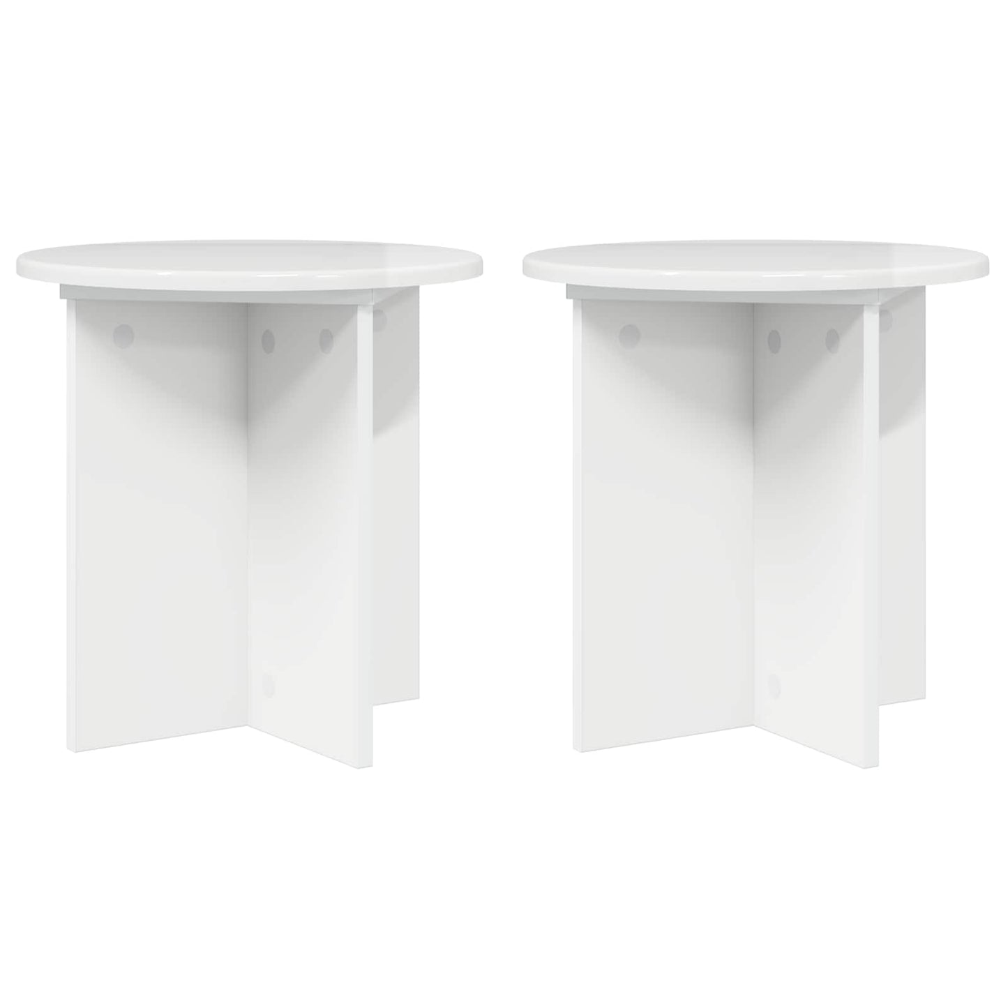 vidaXL Plant Stand 2 pcs High Gloss White 40 x 40 x 40 cm