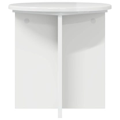 vidaXL Plant Stand 2 pcs High Gloss White 40 x 40 x 40 cm