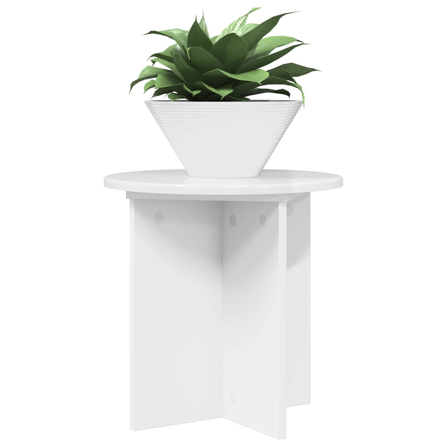 vidaXL Plant Stand 2 pcs High Gloss White 40 x 40 x 40 cm