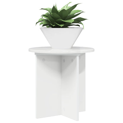 vidaXL Plant Stand 2 pcs High Gloss White 40 x 40 x 40 cm