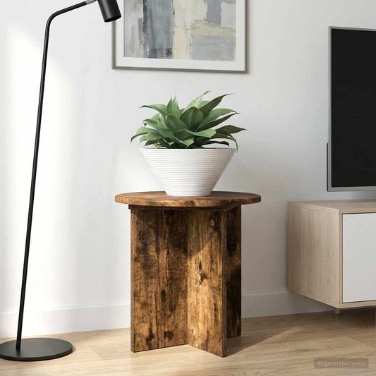 vidaXL Plant Stand 2 pcs Smoked Oak 40 x 40 x 40 cm Engineered Wood