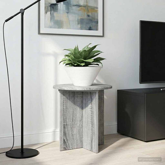 vidaXL Plant Stand 2 pcs Grey Sonoma 40 x 40 x 40 cm Engineered Wood