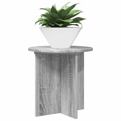vidaXL Plant Stand 2 pcs Grey Sonoma 40 x 40 x 40 cm Engineered Wood