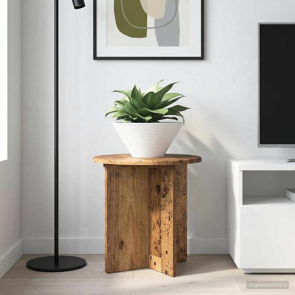 vidaXL Plant Stand 2 pcs Old Wood 40 x 40 x 40 cm Engineered Wood
