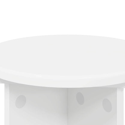 vidaXL Plant Stand 2 pcs White Ø29.5 x 40 cm Engineered Wood