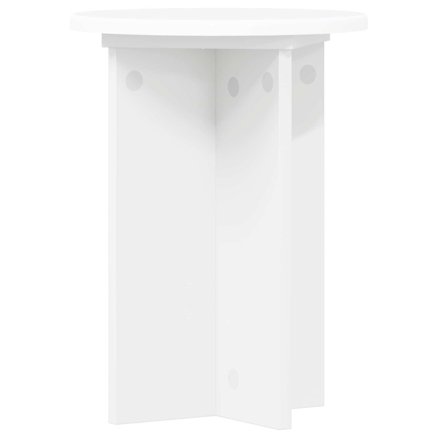 vidaXL Plant Stand 2 pcs White Ø29.5 x 40 cm Engineered Wood